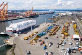 aerial of breakbulk terminal